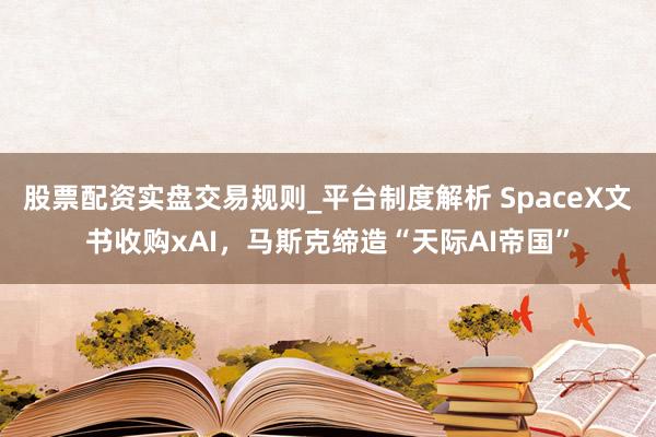 股票配资实盘交易规则_平台制度解析 SpaceX文书收购xAI，马斯克缔造“天际AI帝国”
